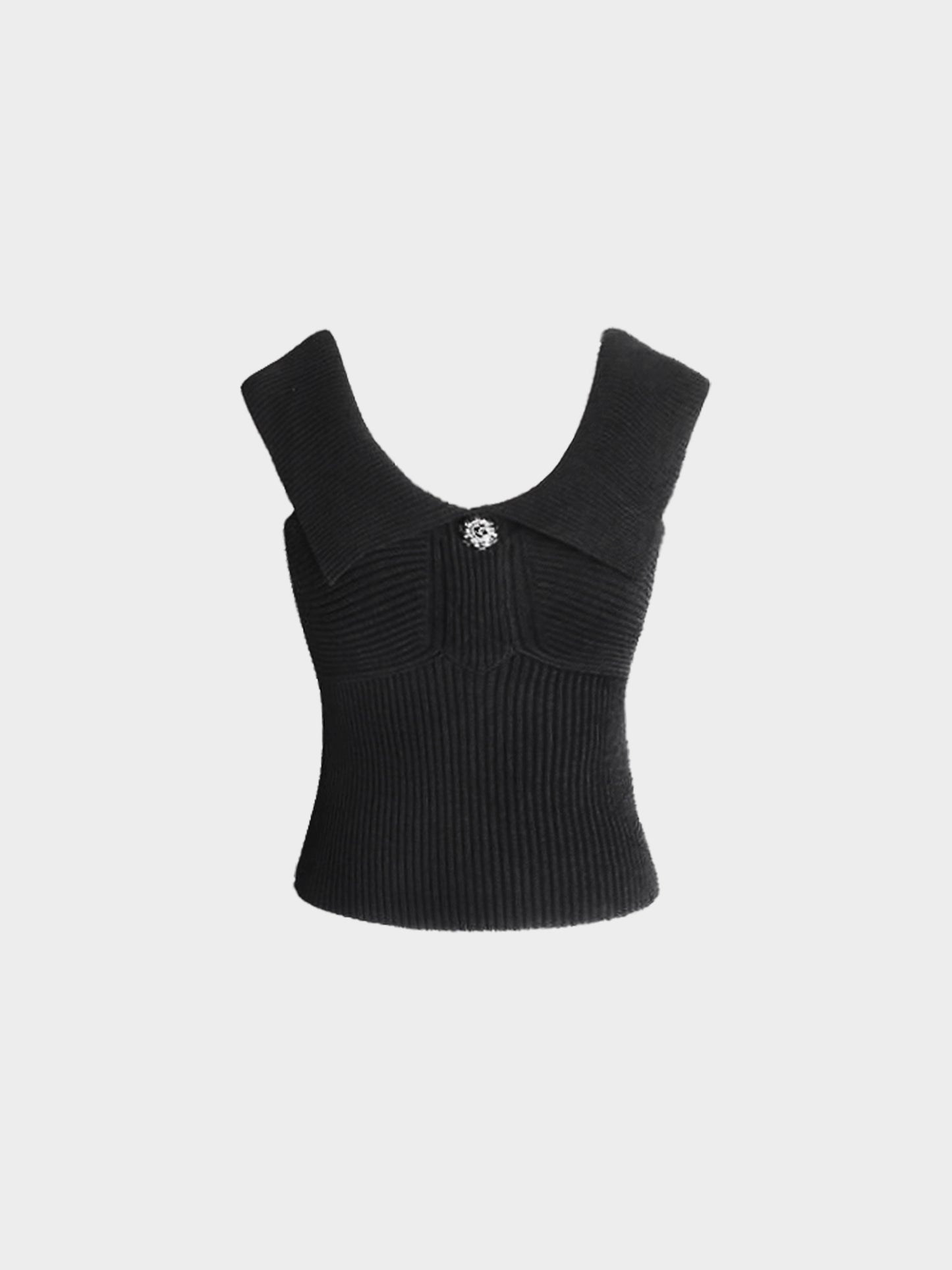 Chanel 2010s Black Sleeveless Knitted Top
