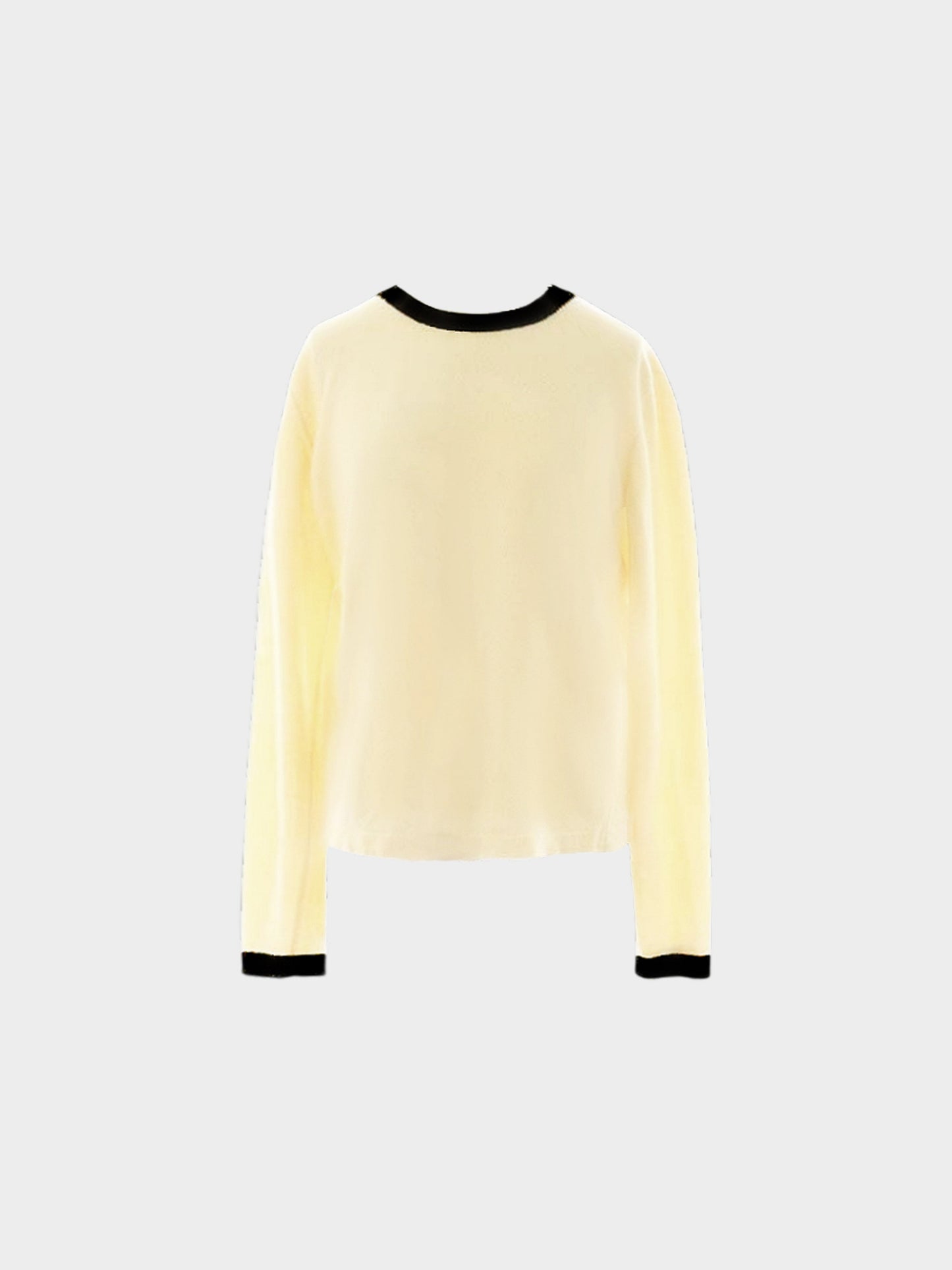 Chanel Fall 2002 Beige Cashmere Pull-over Knit Sweater