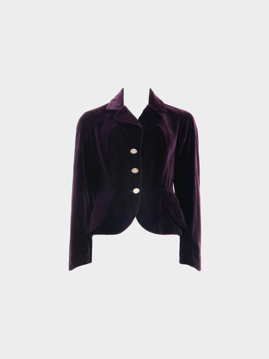 Vivienne Westwood FW 1992 Dark Purple Velvet ‘Bettina’ Peplum Jacket