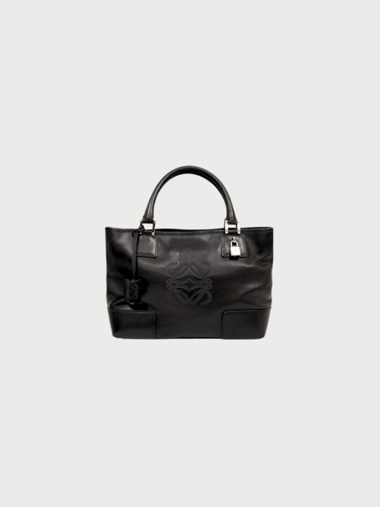 Loewe 2000s Black Leather Fusta Bag