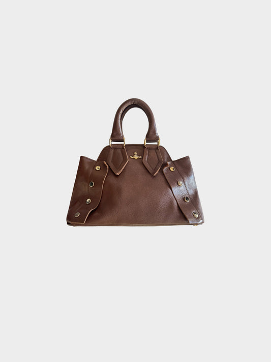 Vivienne Westwood 2000 Brown 2-Way Leather Bag