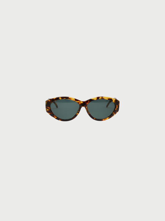 Gucci 2000s Brown Tortoiseshell Pattern Sunglasses