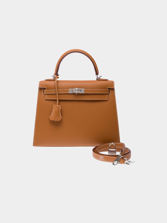 Hermès 2020s Gold Epsom Kelly 25 Sellier Bag