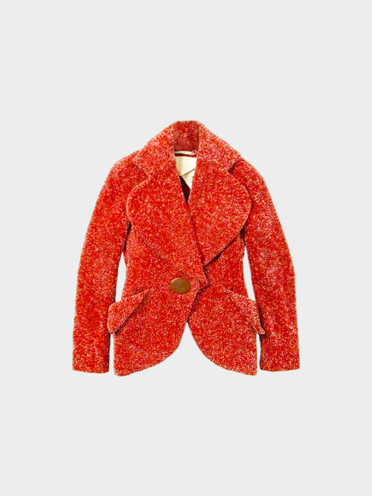Vivienne Westwood FW 1998 Rare Red Tweed Early Love Jacket