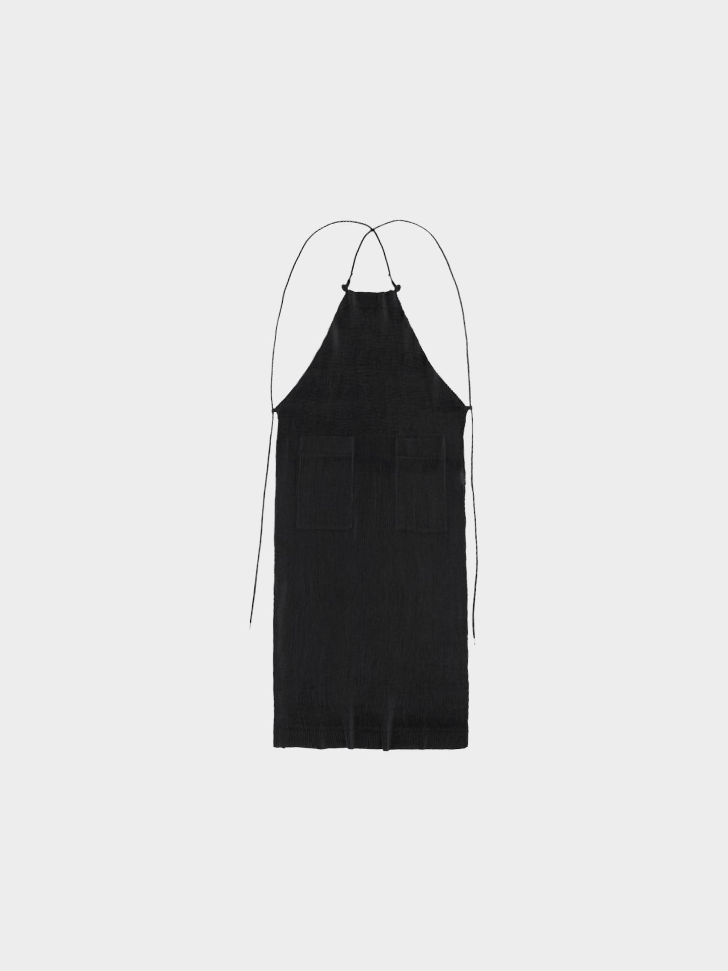 Issey Miyake IM 2000s Black Pleated Apron Dress/Vest