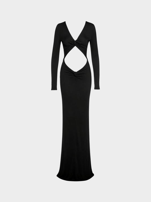 Gucci by Tom Ford FW 2002 Black Cut-Out Dress