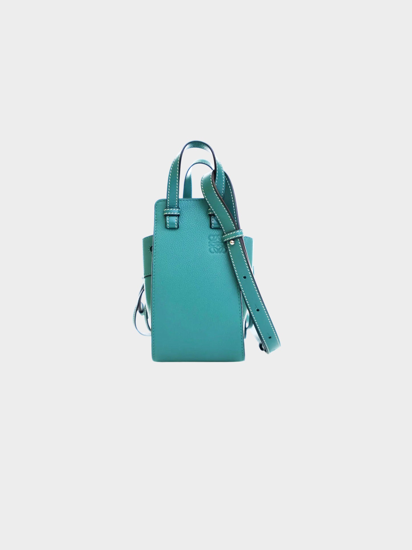 Loewe 2019 Blue Green Calfskin Mini Hammock Bag
