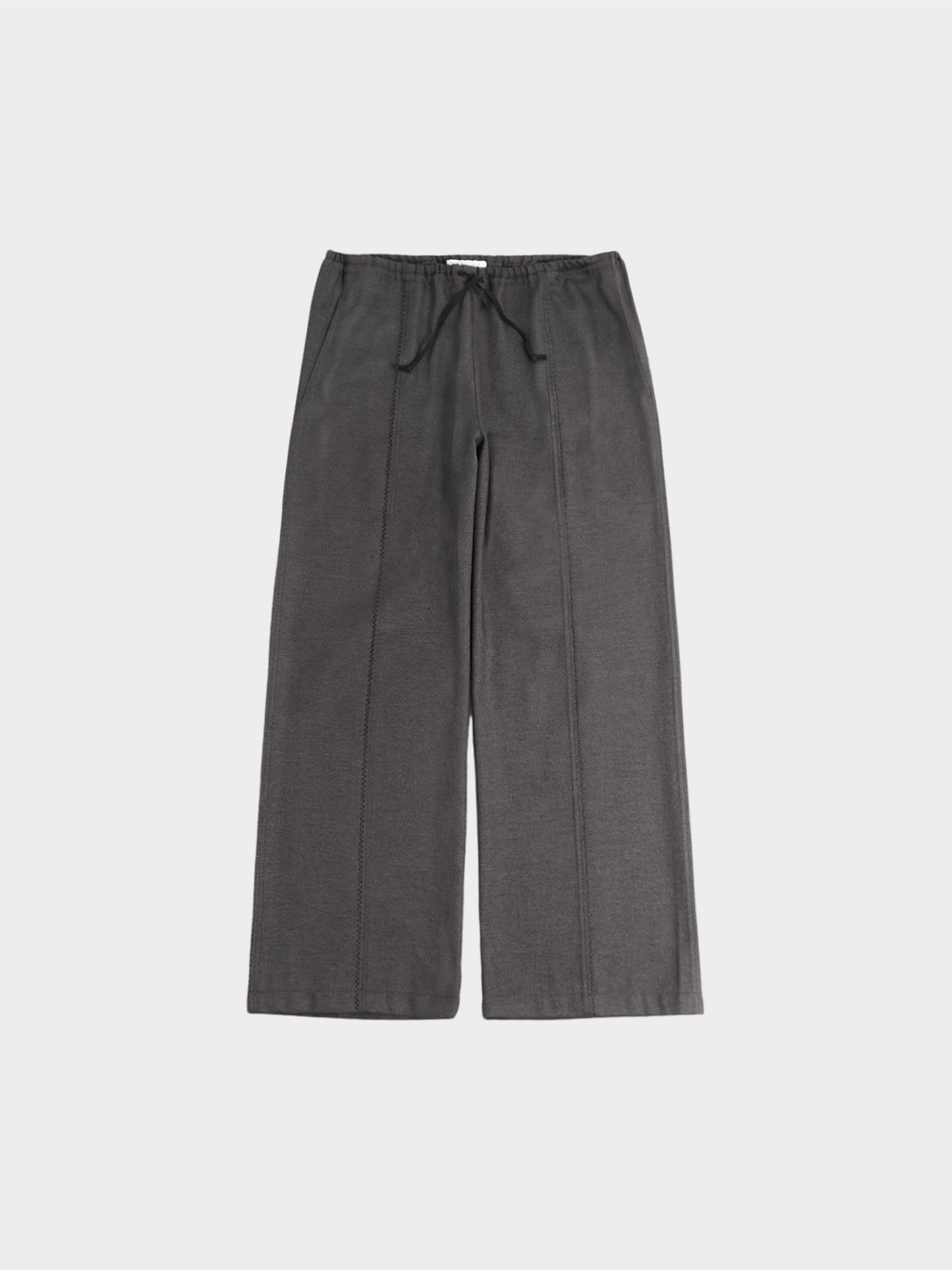 Issey Miyake Pleats Please 2015 Grey Wide Leg Drawstring Pants