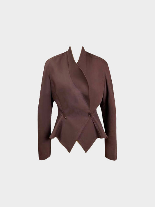 Thierry Mugler 1980s Brown Wool Jacket