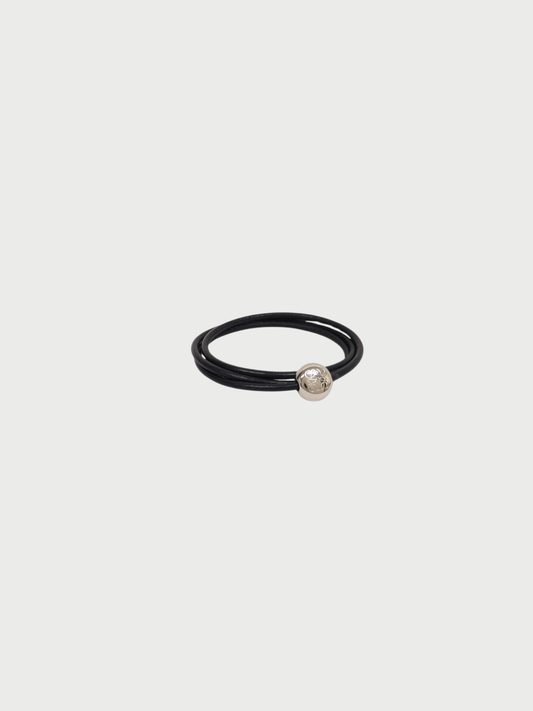 Loewe 2020s Navy Leather Pebble Bracelet