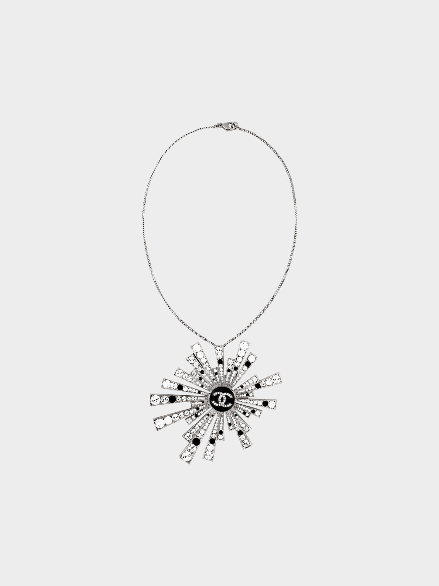 Chanel Fall 2005 Silver Starburst Pendant Necklace