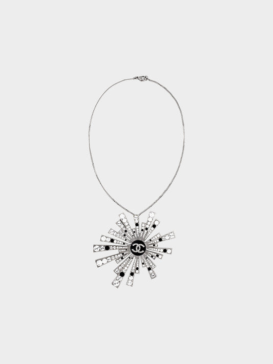 Chanel Fall 2005 Silver Starburst Pendant Necklace