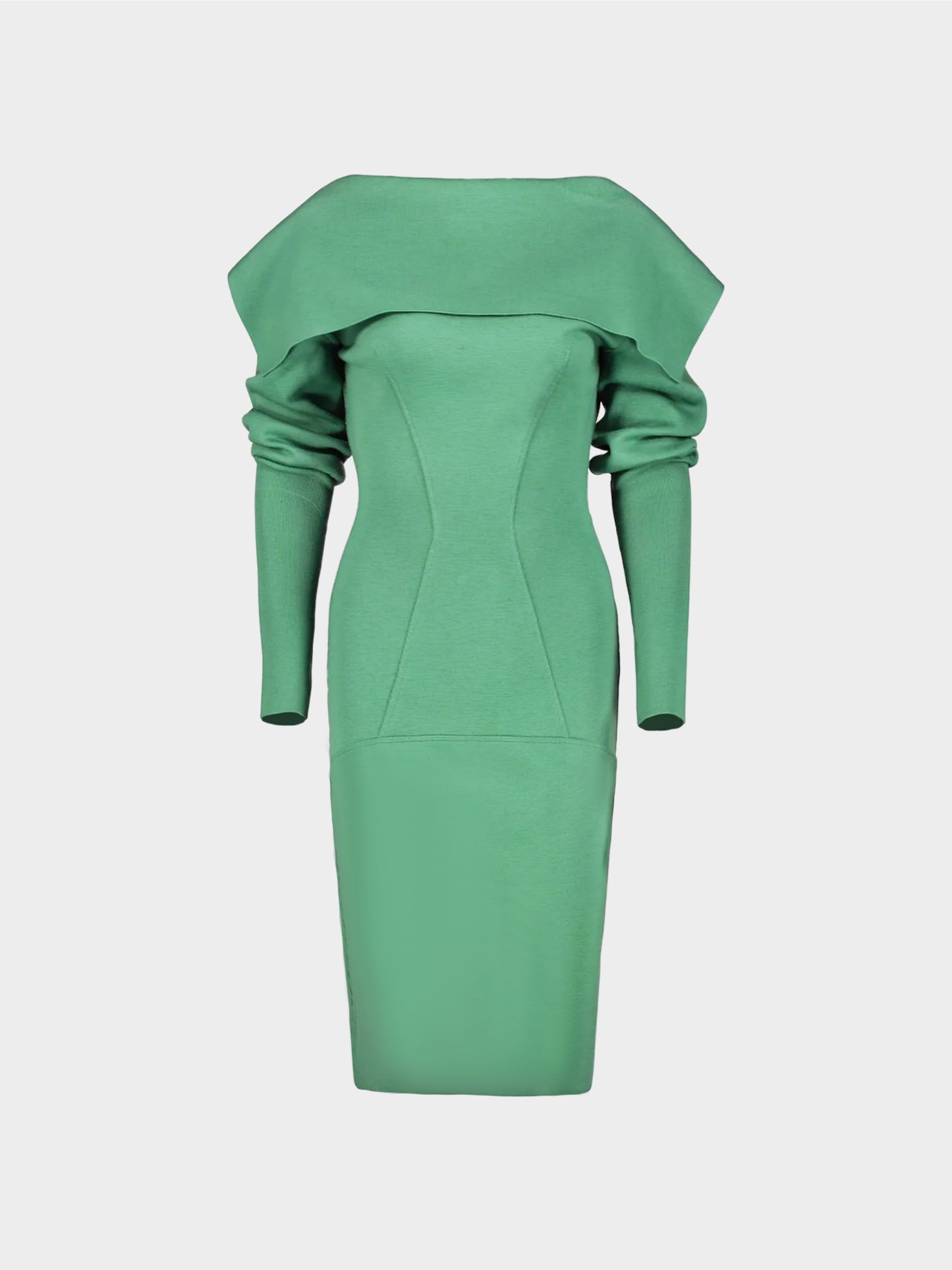 Azzedine Alaïa FW 1987 Green Wool Runway Dress