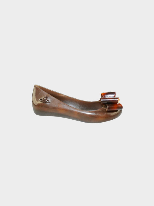 Vivienne Westwood x Melissa 2011 Anglomania Brown Leopard Jelly Shoes