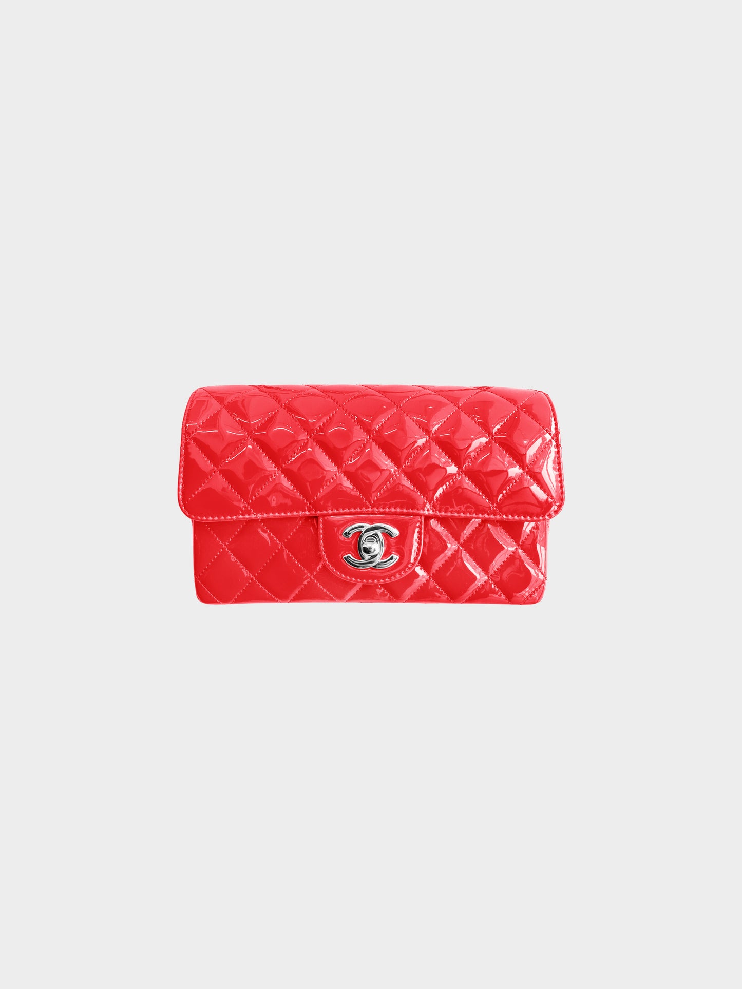 Chanel 2019 Red Patent Leather Classic Mini Flap Bag
