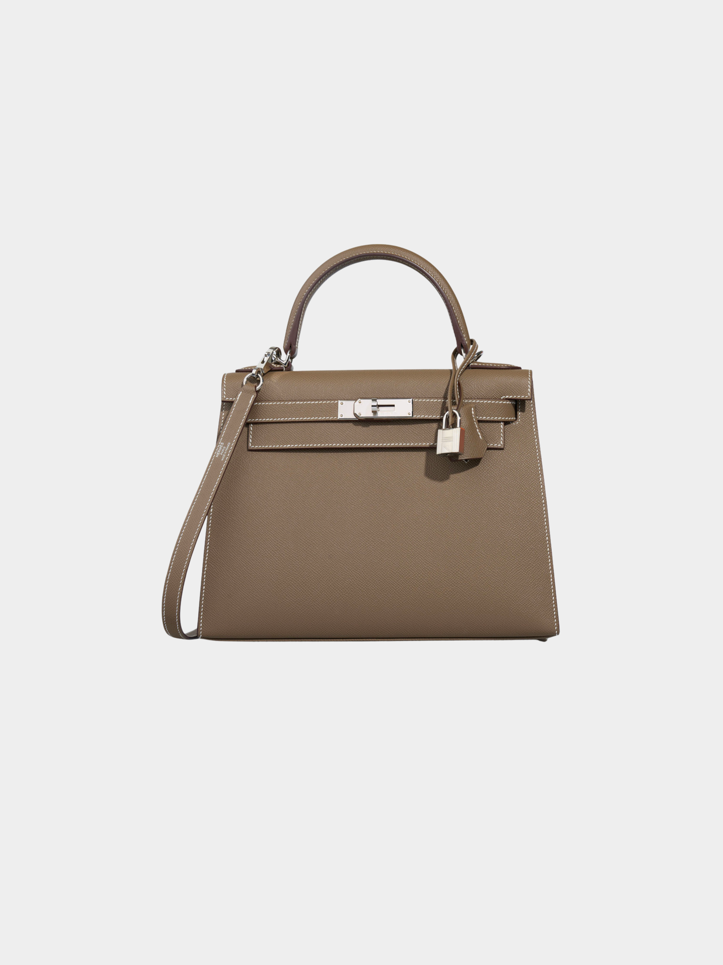 Hermès 2020s Gray Epsom Kelly 28 Sellier Bag