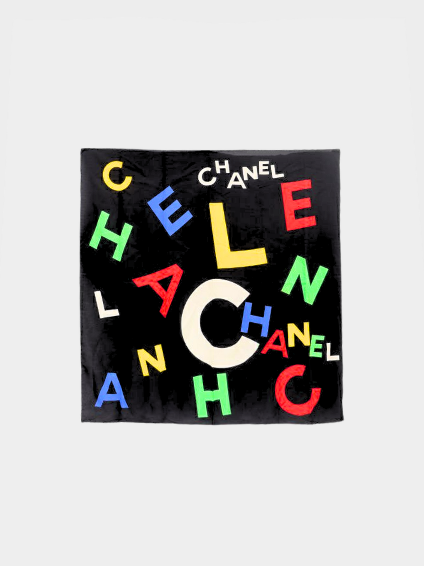 Chanel 2000s Multicolored Logo Scarf