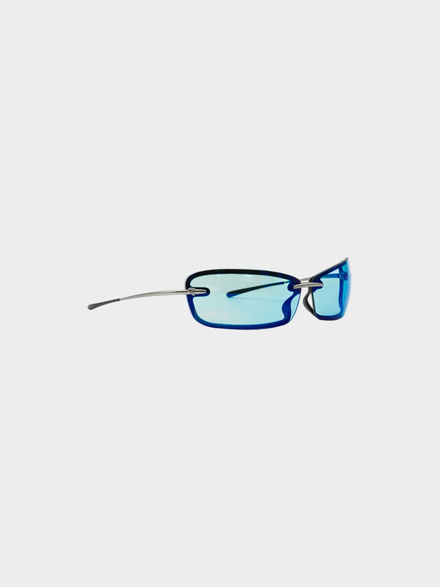 Thierry Mugler FW 2001 Blue Futuristic Sunglasses