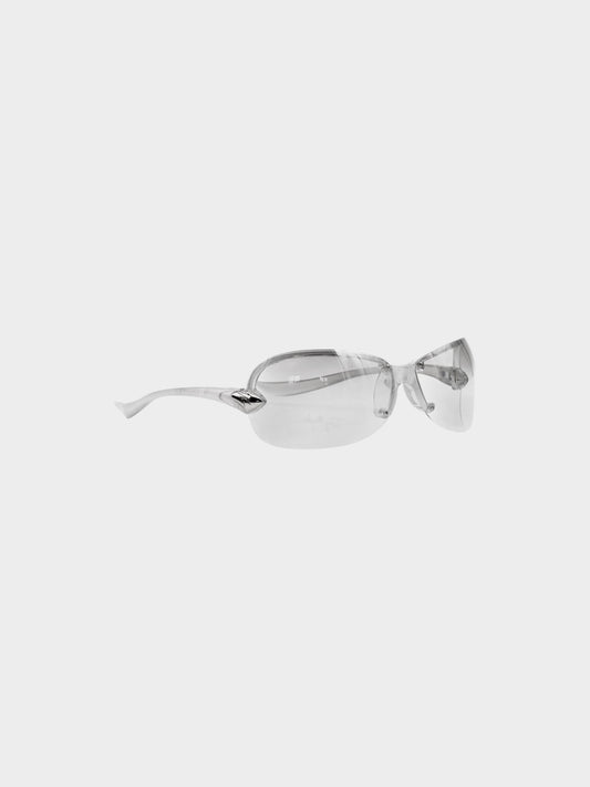 Thierry Mugler FW 2001 Grey Acetate Sunglasses
