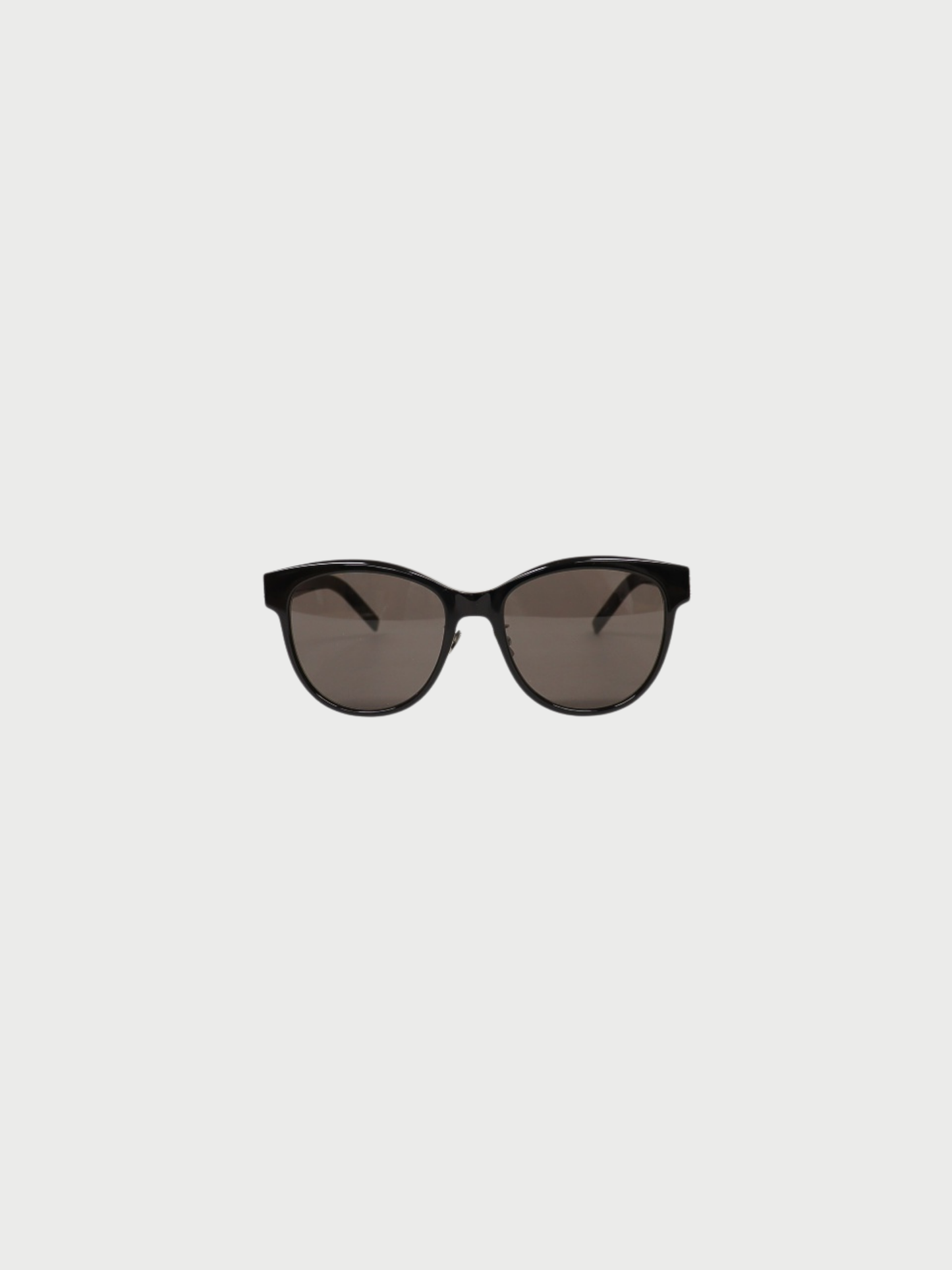 Yves Saint Laurent 2000s Black Plastic Logo Sunglasses