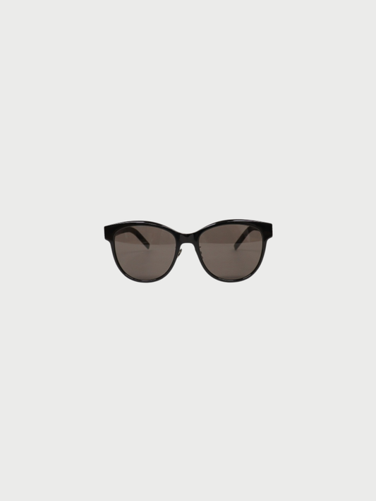 Yves Saint Laurent 2000s Black Plastic Logo Sunglasses