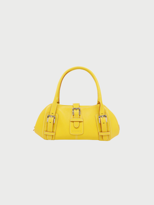 Loewe 2000s Yellow Leather Senda Bag
