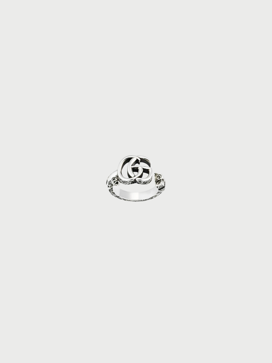 Gucci 2020s Sterling Silver 925 Double G Ring