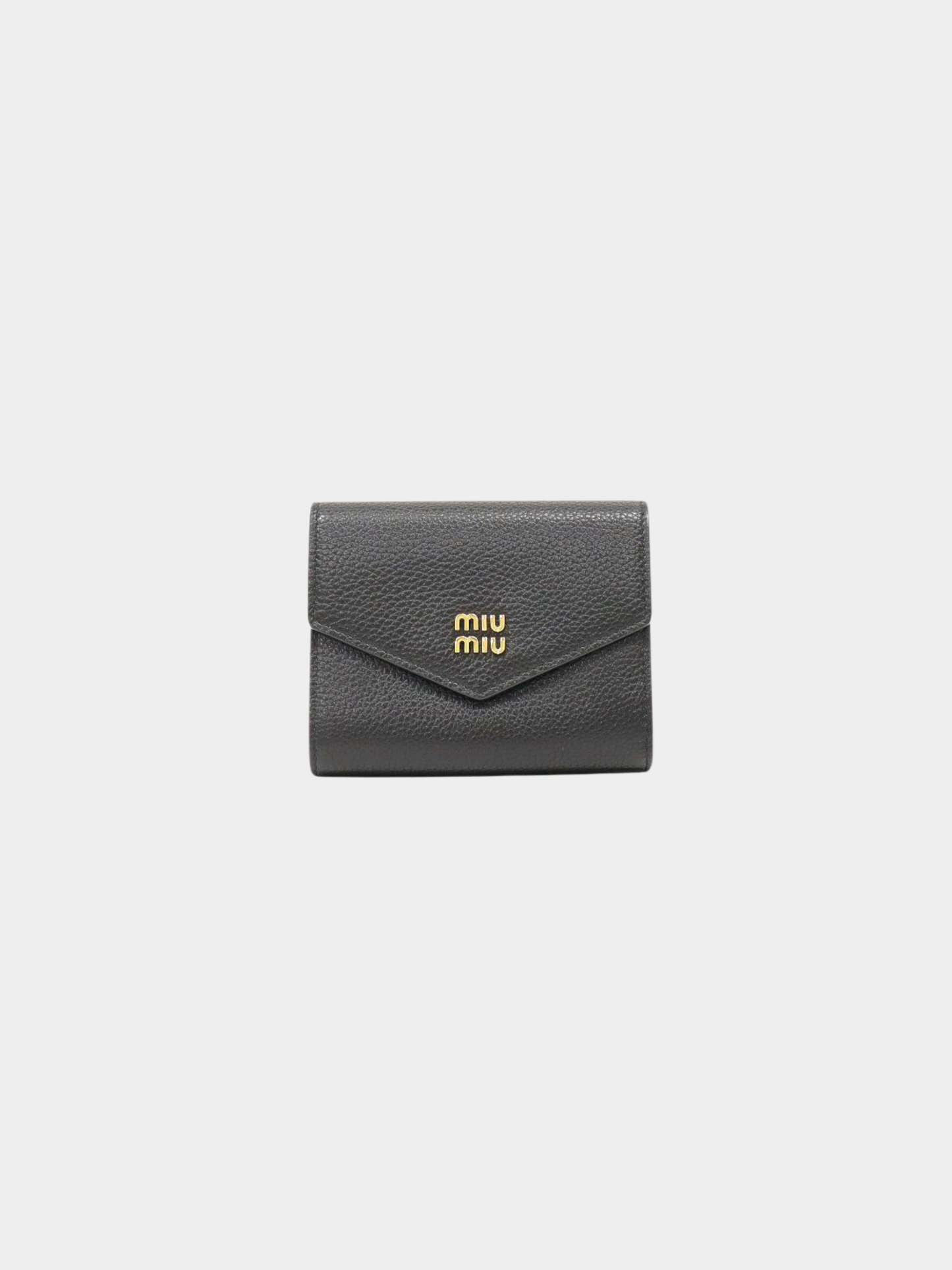 Miu Miu 2010s Black Leather Compact Wallet