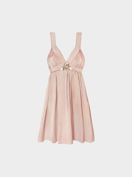 Lanvin SS 2007 Dusty Pink Baby-doll Satin Dress