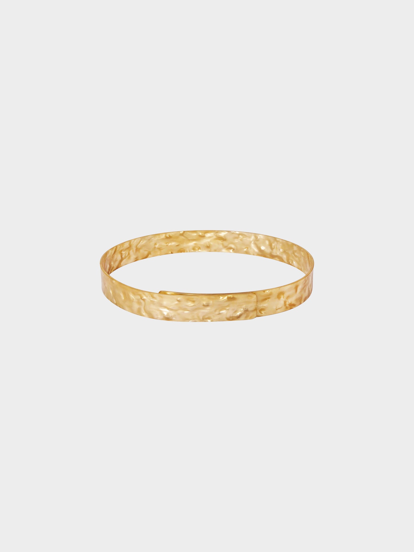 Stella McCartney 2000s Gold Rigid Pearl Acrylic Belt