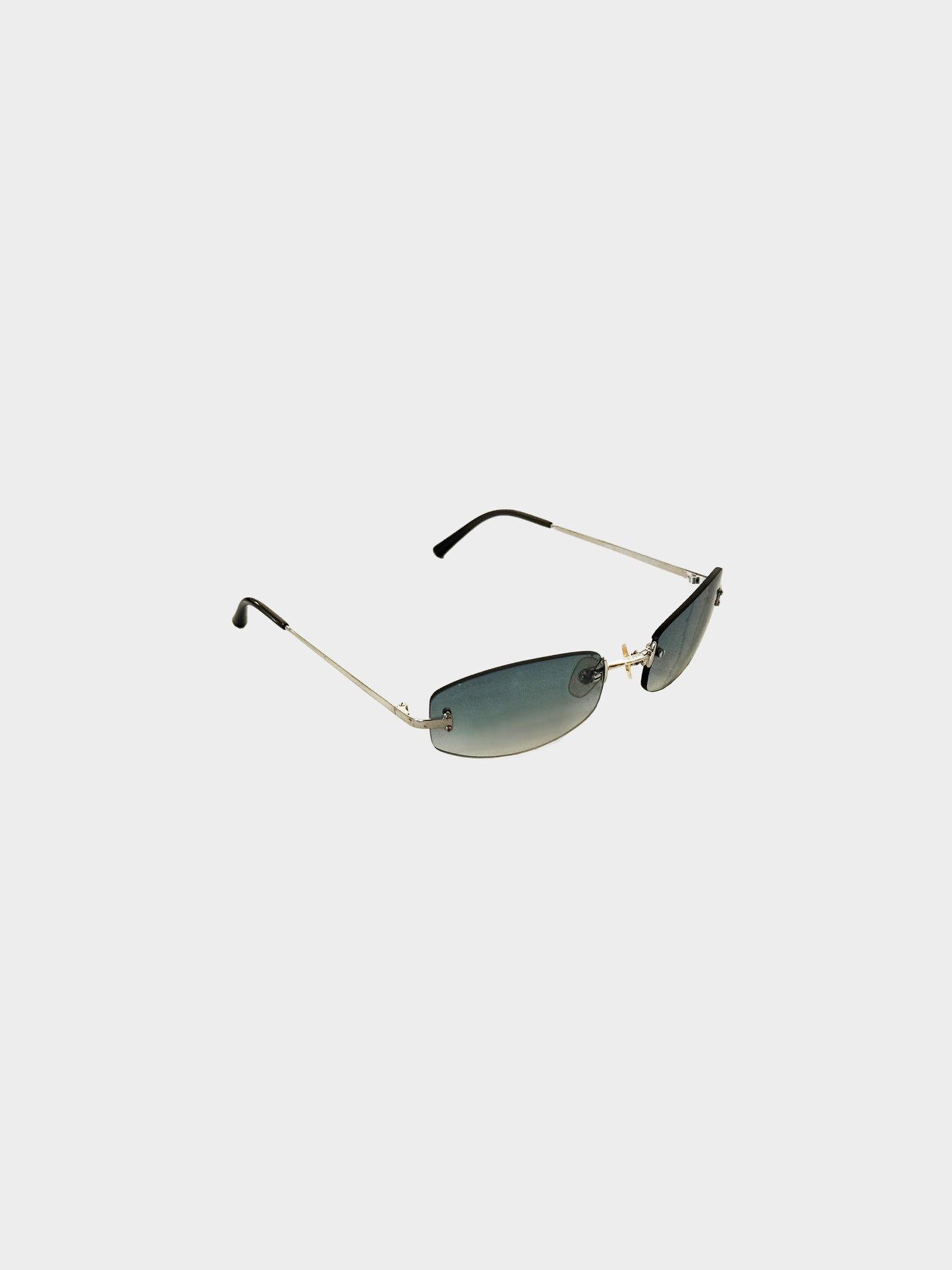 Chanel 2000s Gradient Rimless Oval Sunglasses