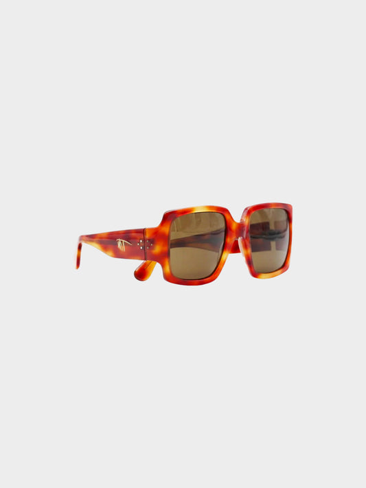 Thierry Mugler 1990s Tortoiseshell Oversized Sunglasses