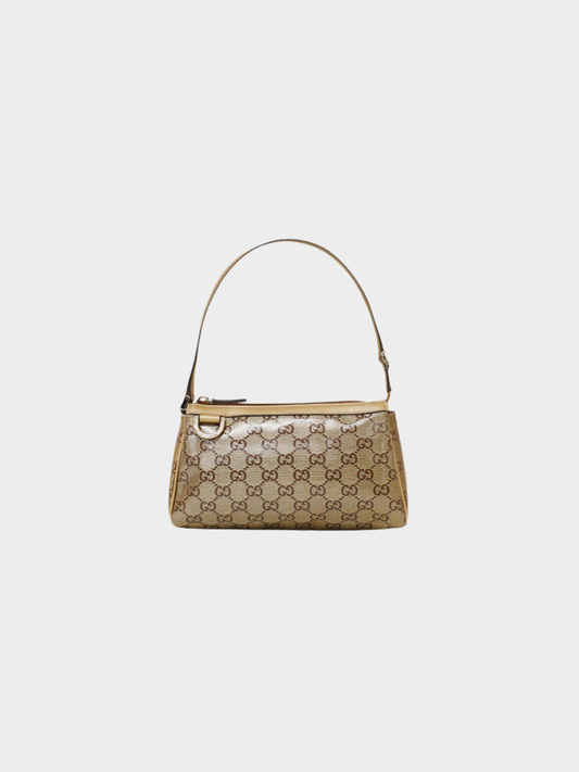 Gucci 2000s Gold GG Abbey Shoulder Bag