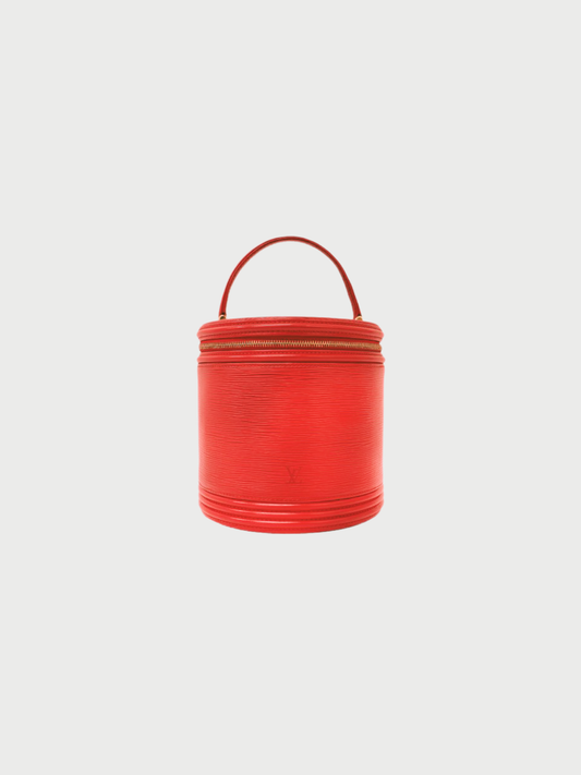 Louis Vuitton 1990s Castilian Red Epi Cannes Vanity Bag