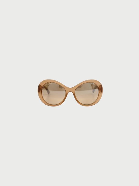 Chanel 2000s Brown Coco Sunglasses