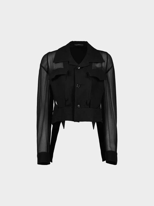 Yohji Yamamoto 1990s Black Deconstructed Shirt