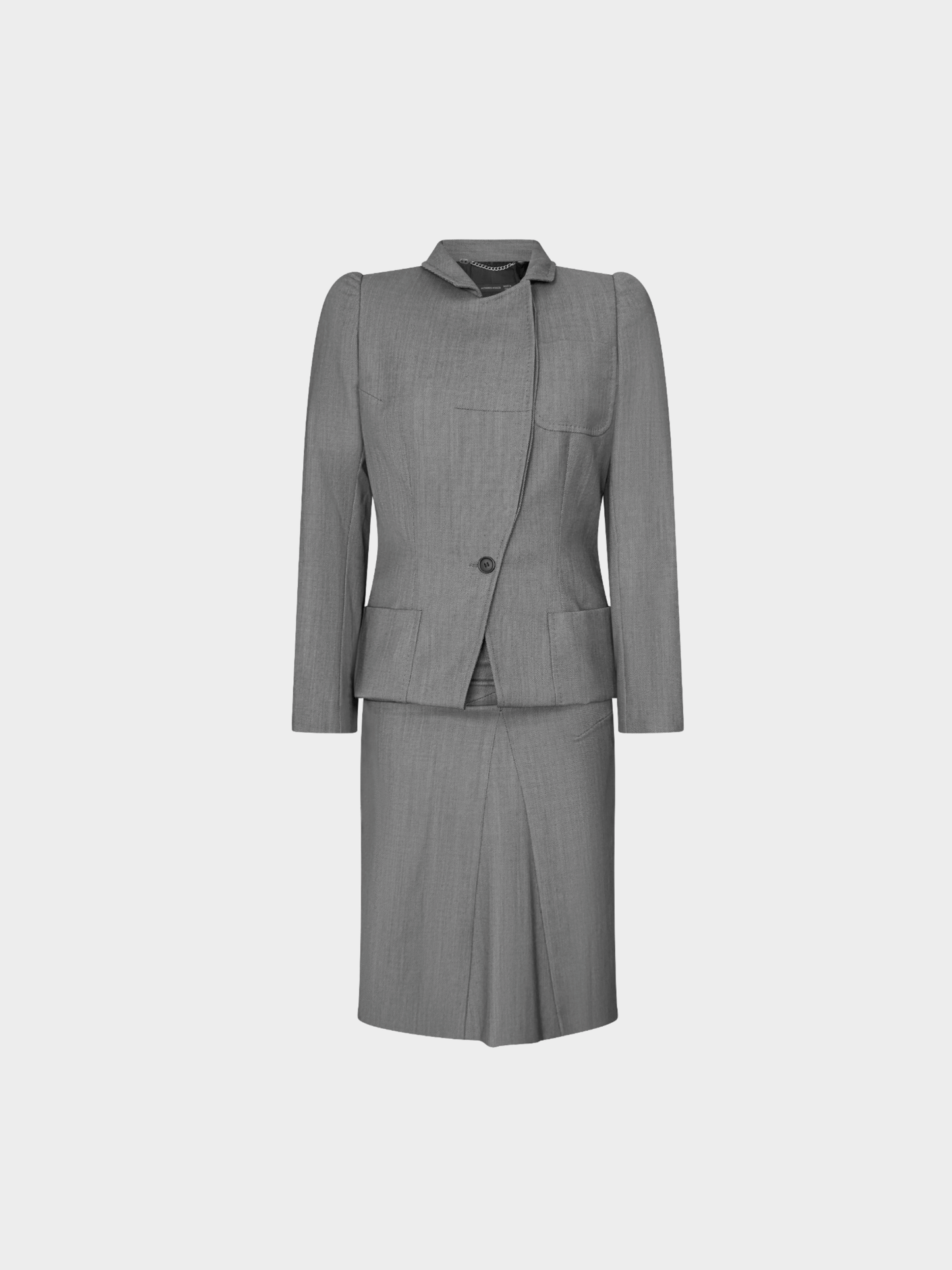 Alexander McQueen FW 2000 Grey Tailored Suit Set