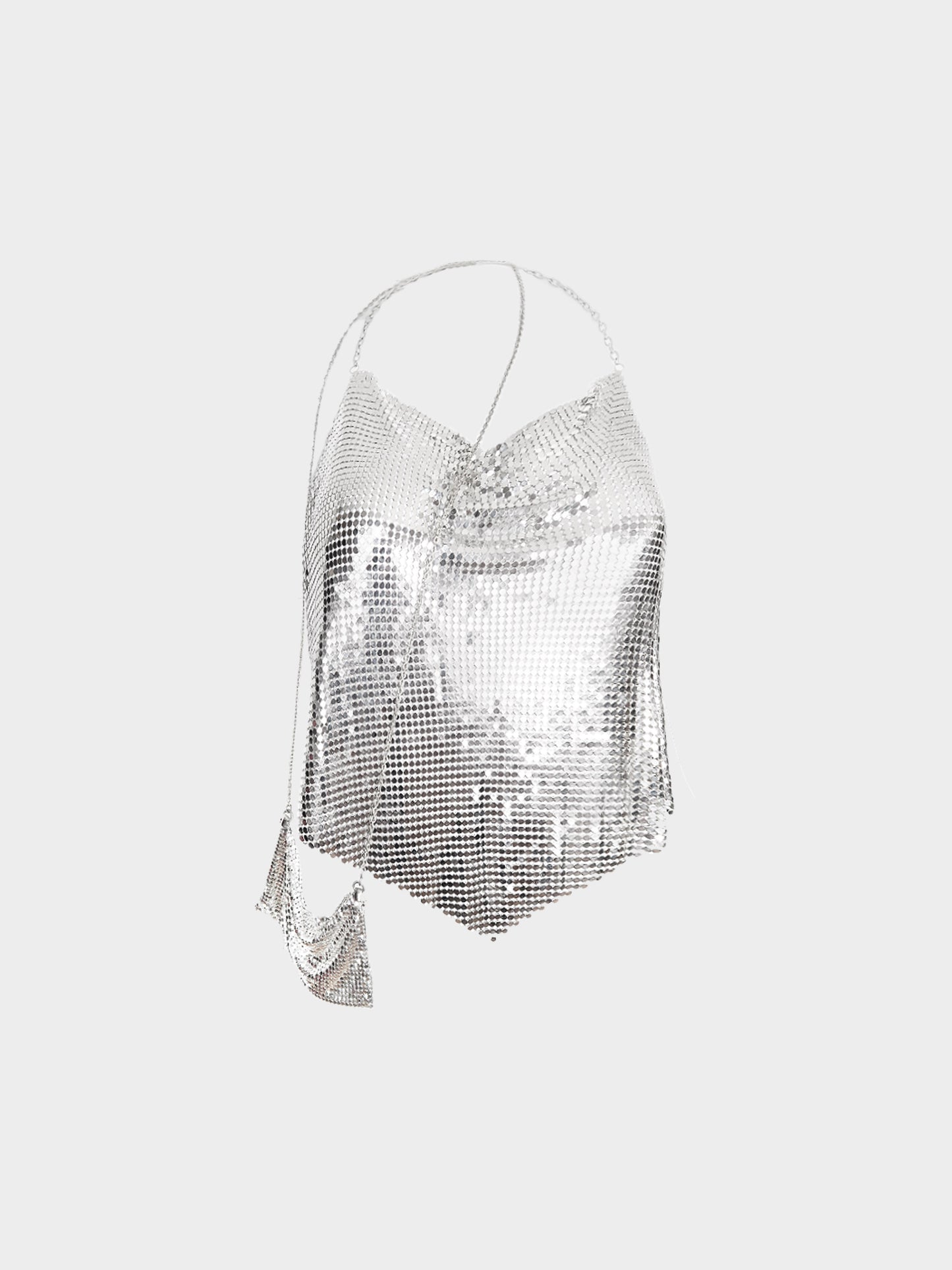 Paco Rabanne SS 1999 Chain Mail Backless Top and Mini Bag Set