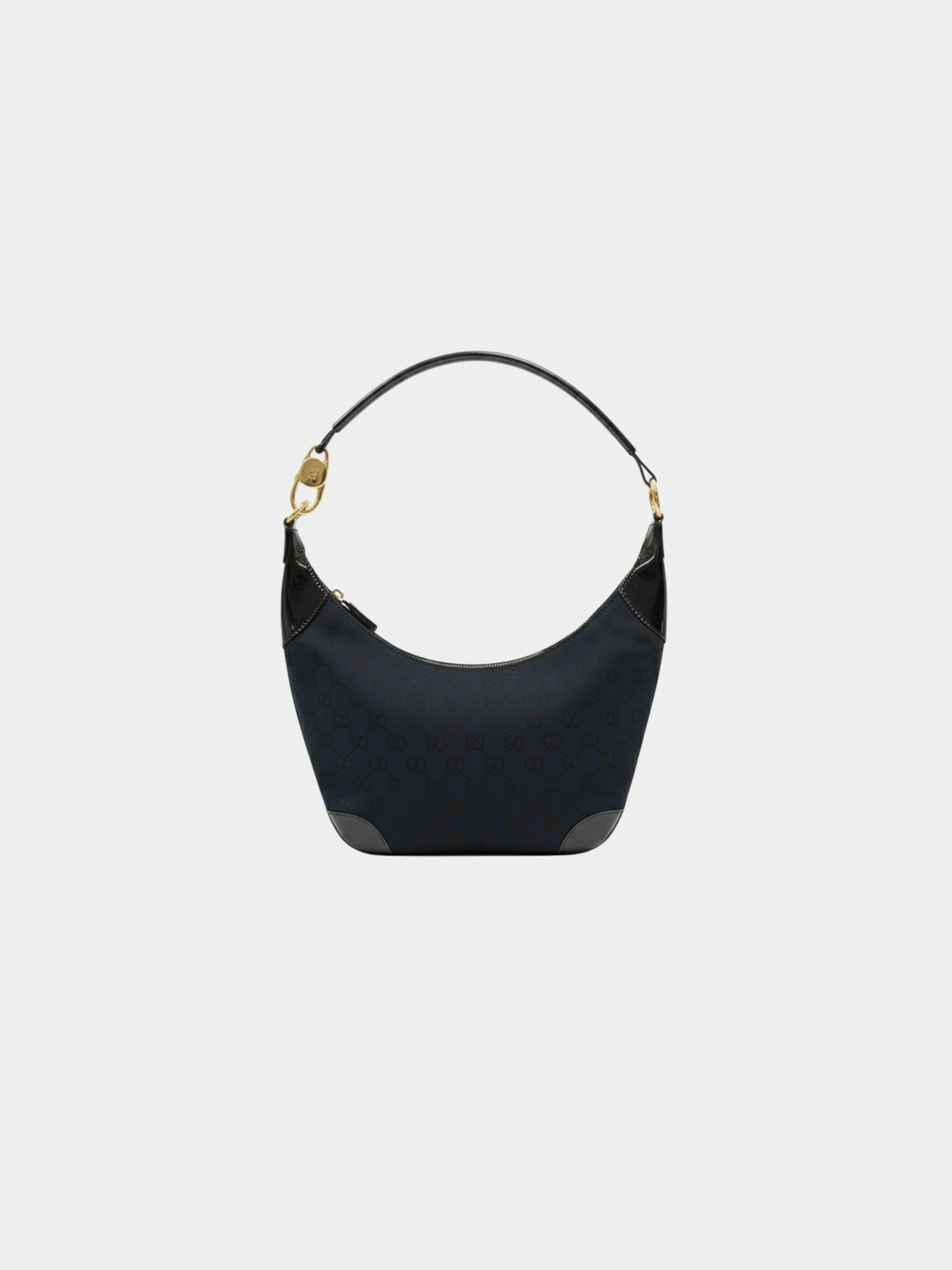 Gucci 2000s Black GG Canvas One-Shoulder Bag