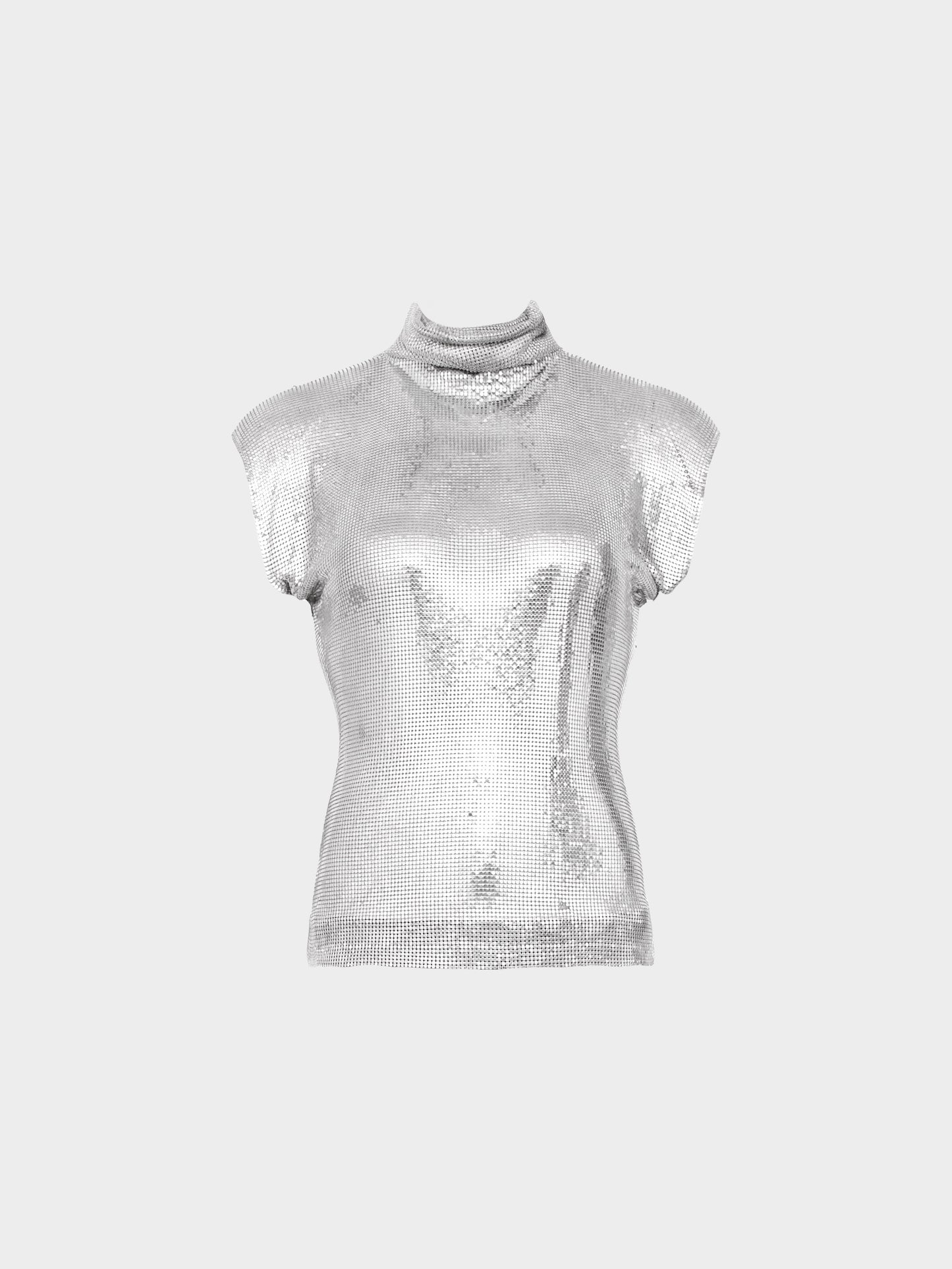 Paco Rabanne 1997-1998 Silver Aluminum Jersey Top