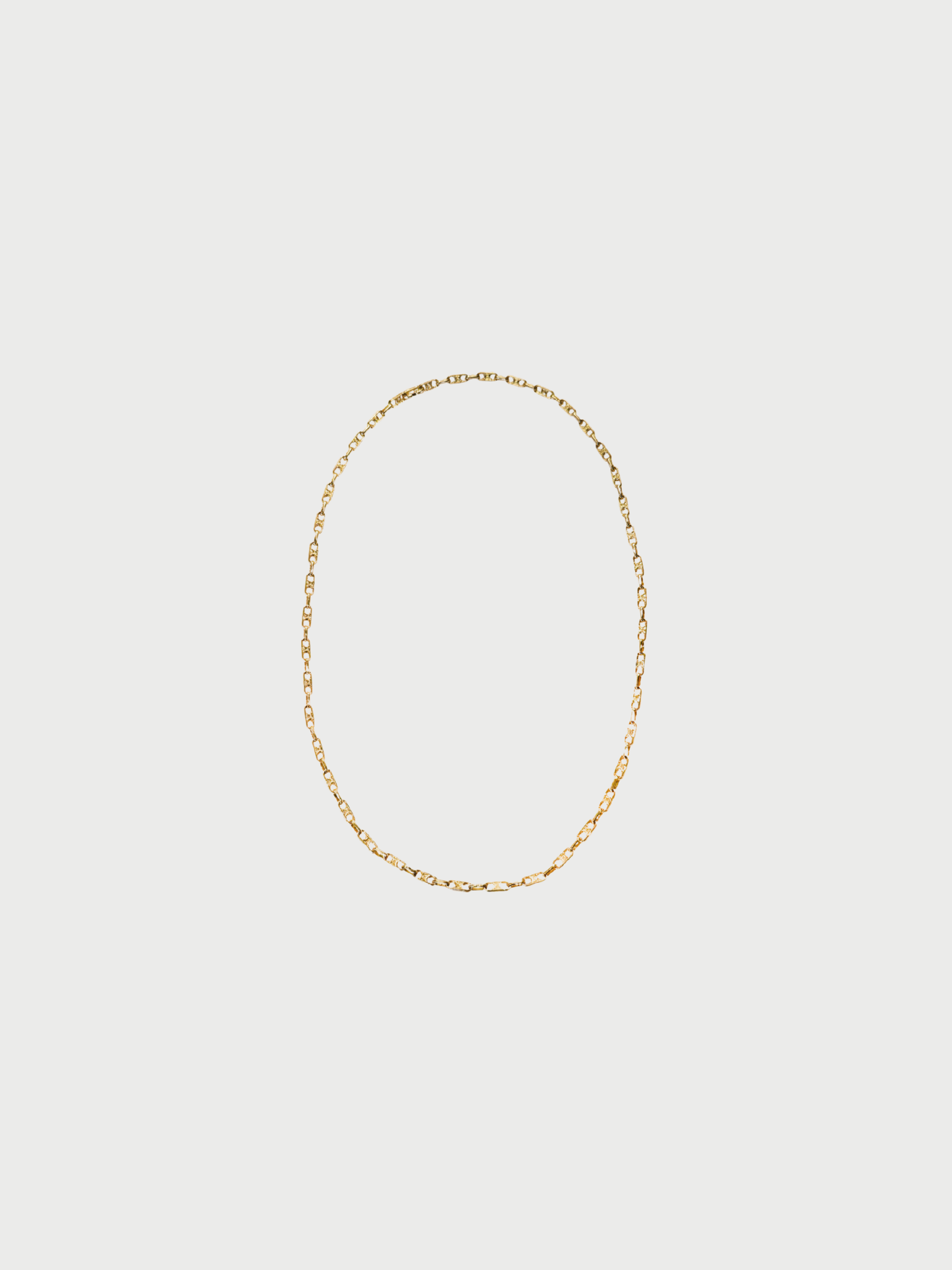 Celine 1990s Gold Triomphe Link Long Necklace