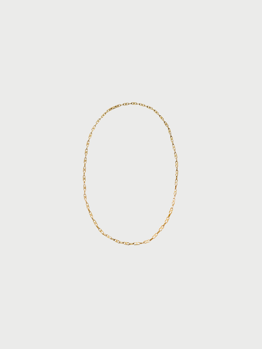 Celine 1990s Gold Triomphe Link Long Necklace