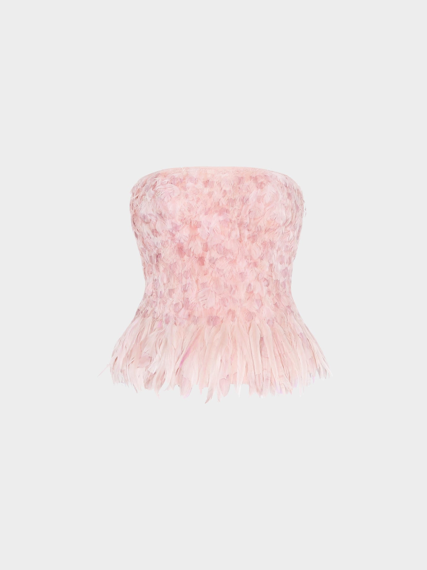 Tom Ford 2010s Pink Feather Bustier Top