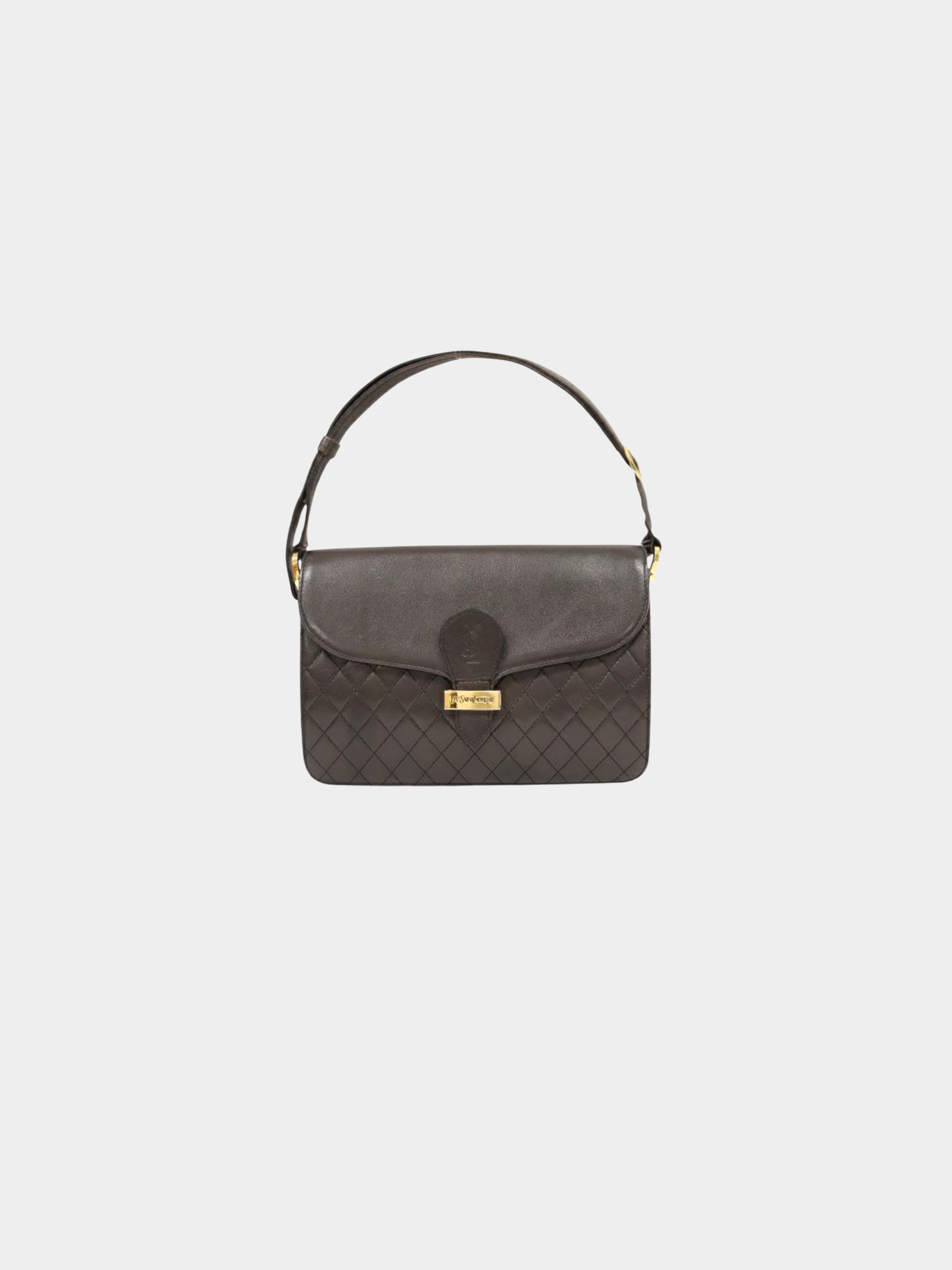 Yves Saint Laurent 2000s Black Matelassé Leather Shoulder Bag