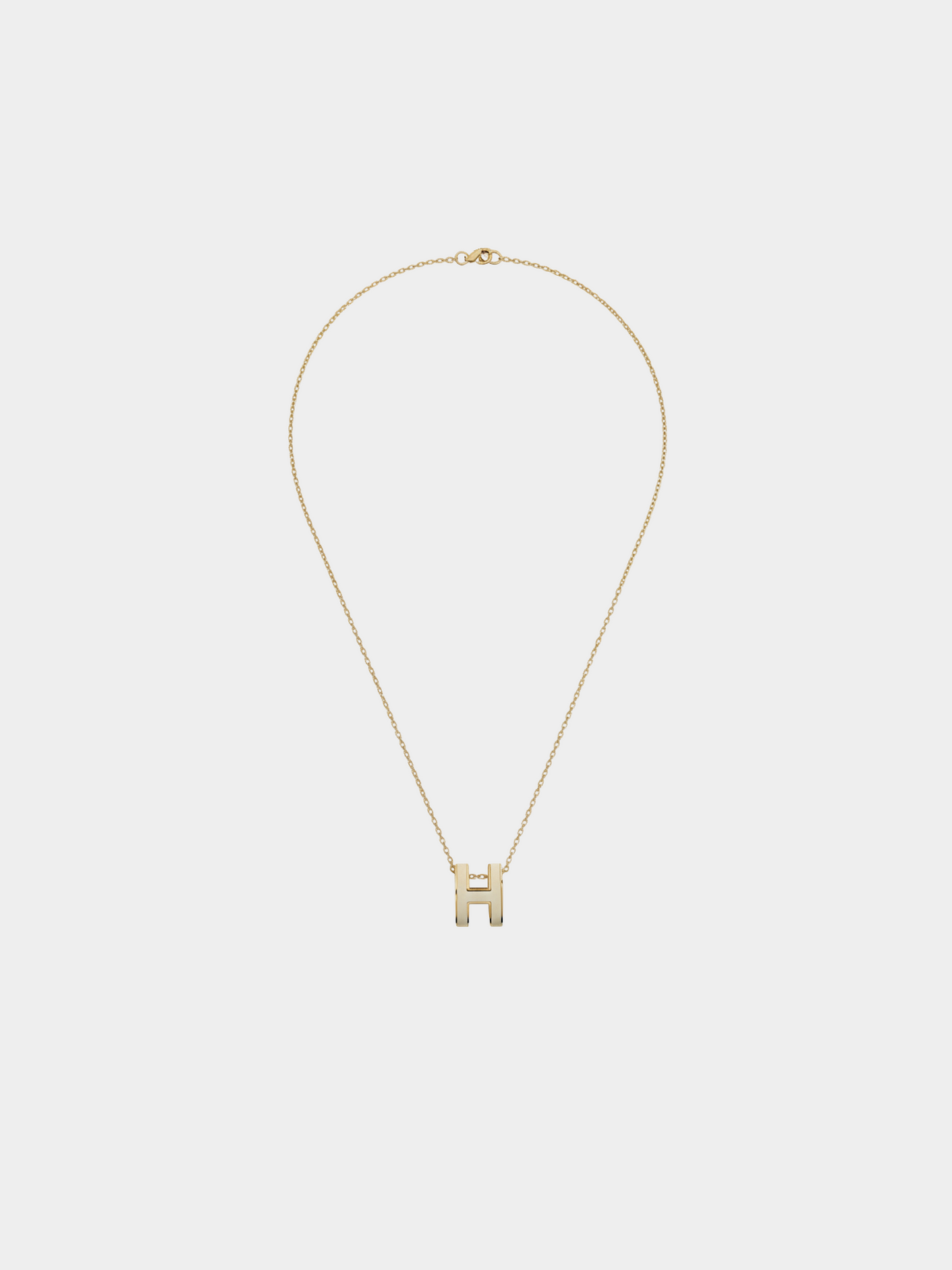 Hermès 2000s White Gold Pop H Necklace