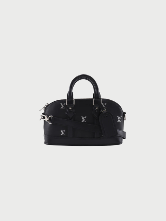 Louis Vuitton 2020s Black Calf Leather Alma EW 2Way Bag