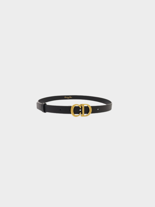 Christian Dior 2020s Black Calfskin CD Belt