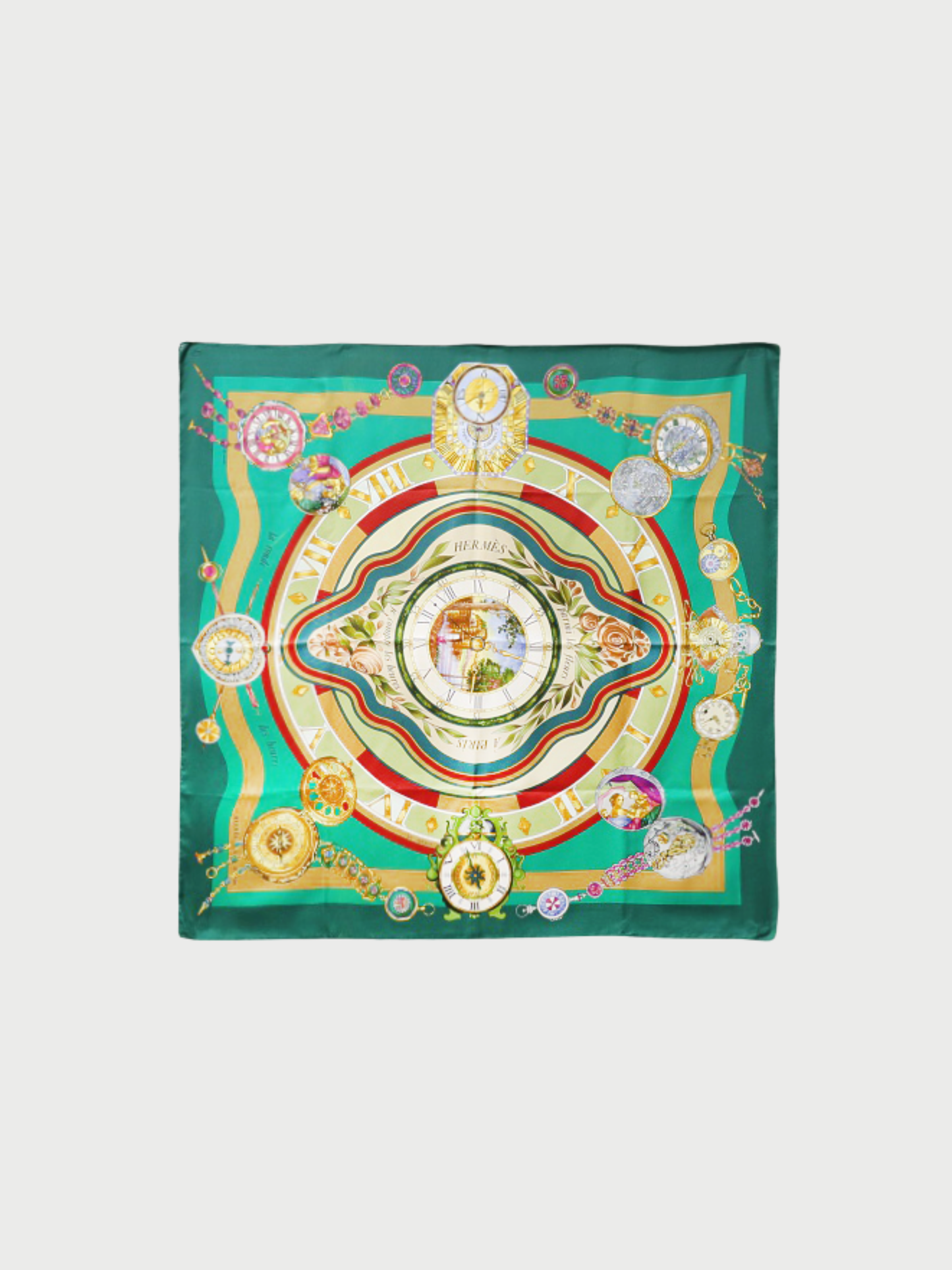 Hermès 2000s Multicolor Silk Carré 90 Scarf