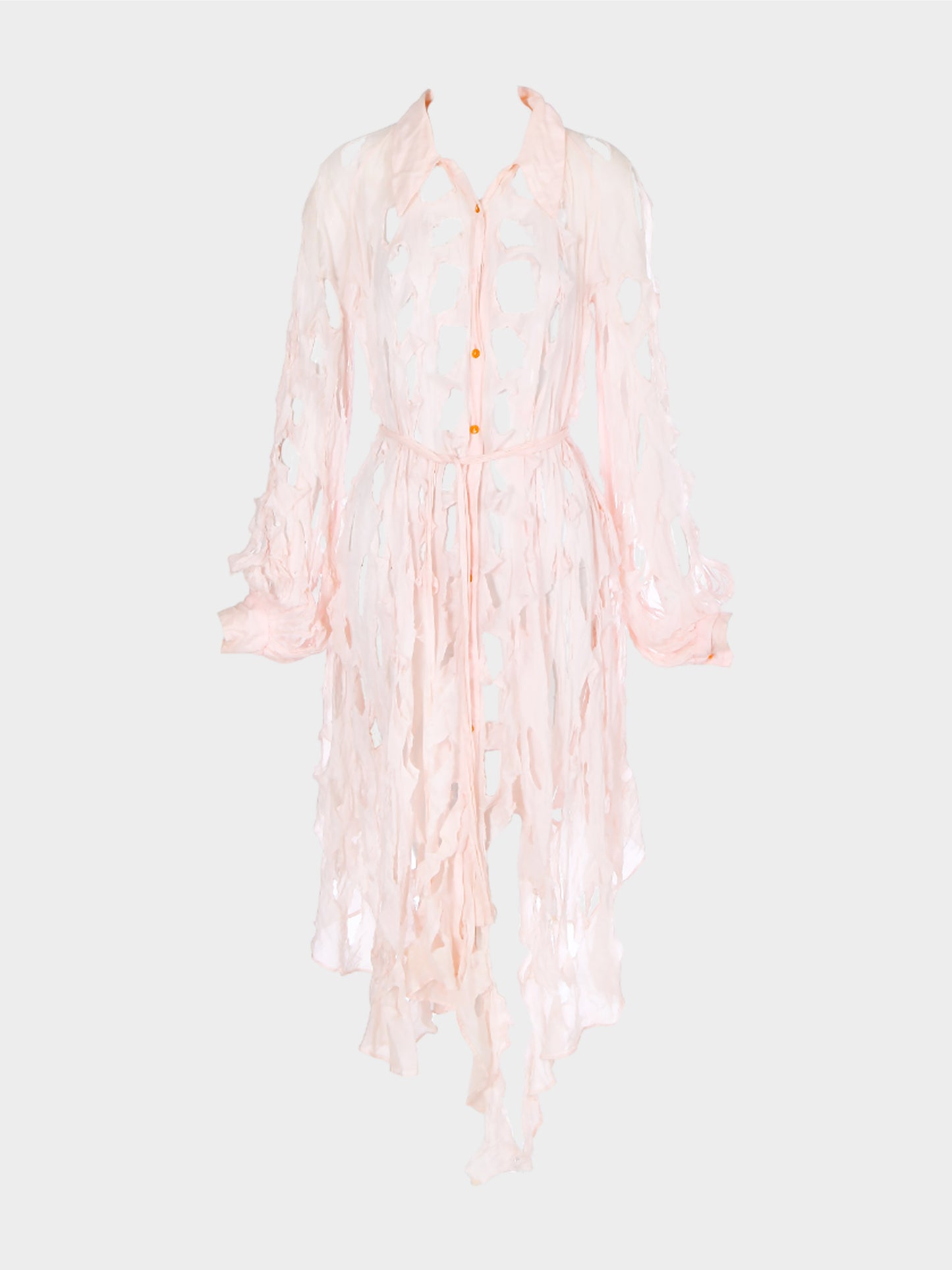 Vivienne Westwood SS 1991 Pink Cut, Slash and Pull Shirt Dress