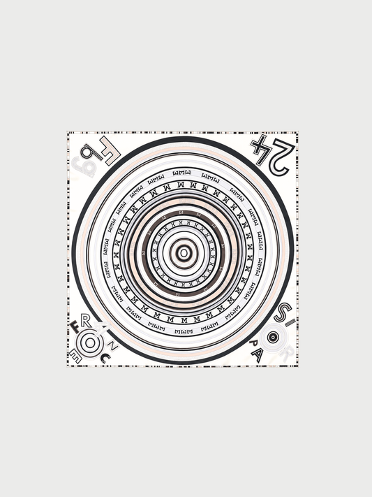 Hermès 2000s White Silk Tohu Bohu Chaos Carré 90 Scarf